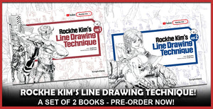PRE-ORDER ROCKHE KIM'S LINE DRAWING TECHNIQUE Volumes 1 & 2