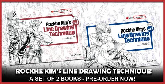 PRE-ORDER ROCKHE KIM'S LINE DRAWING TECHNIQUE Volumes 1 & 2