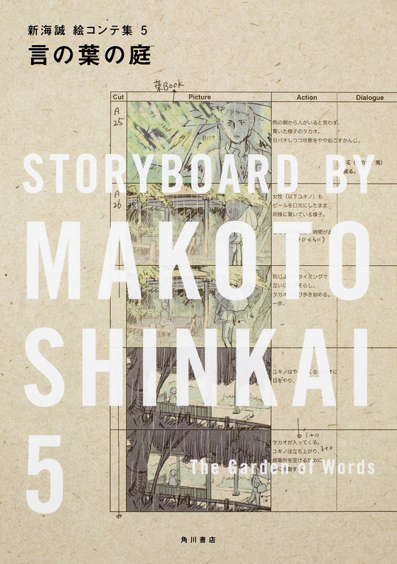 STORYBOARD BY MAKOTO SHINKAI 5 THE GARDEN OF WORDS