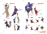 Fighting Kimono Men Poses for Drawing